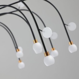 Suspension nordique créative blanche naturelle, 14 lumières