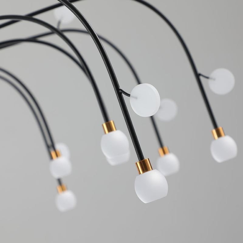 Suspension nordique créative blanche naturelle, 14 lumières