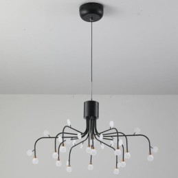 Suspension nordique créative blanche naturelle, 14 lumières