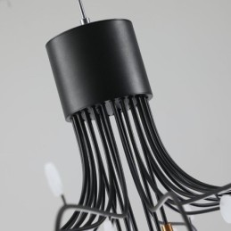 Suspension nordique créative blanche naturelle, 30 lumières