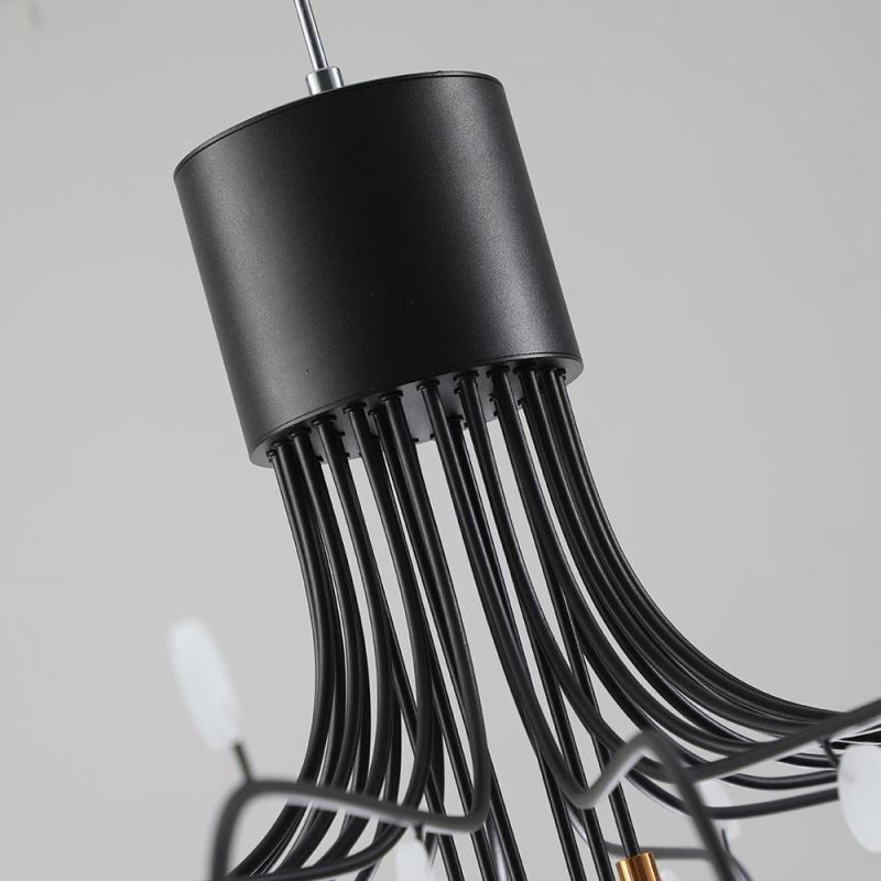 Suspension nordique créative blanche naturelle, 30 lumières