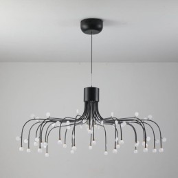 Suspension nordique créative blanche naturelle, 30 lumières