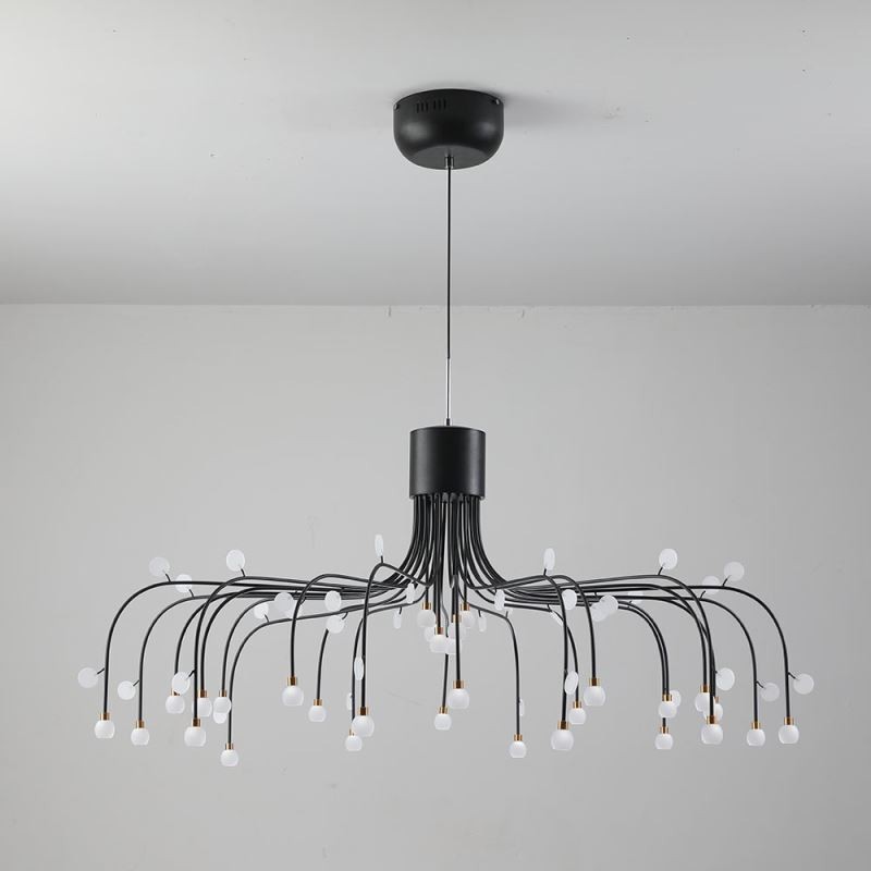 Suspension nordique créative blanche naturelle, 30 lumières