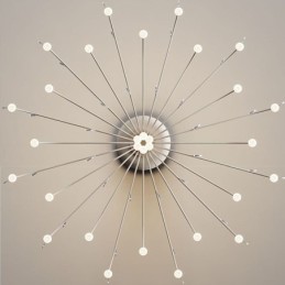 Suspension nordique créative blanche naturelle, 30 lumières
