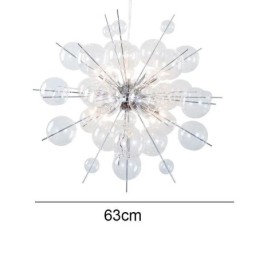 Suspension moderne et minimaliste en verre à bulles