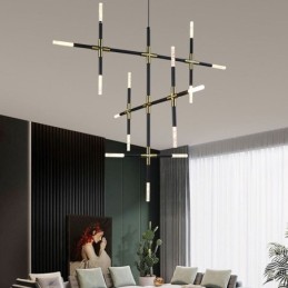 Suspension lumineuse créative à épisser, blanc chaud, lampe combinée DIY