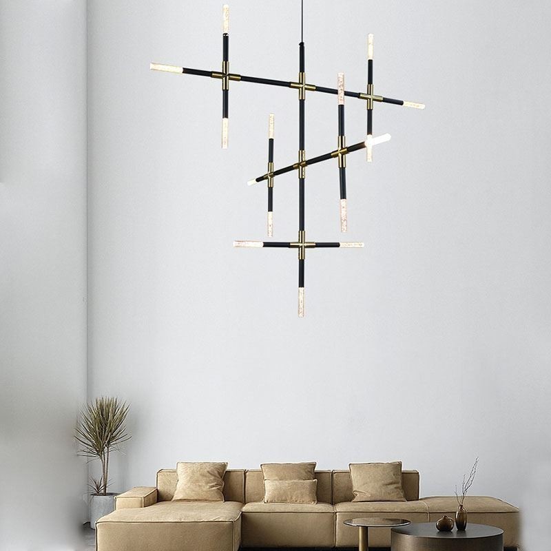 Suspension lumineuse créative à épisser, blanc chaud, lampe combinée DIY