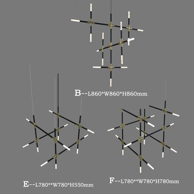 Suspension lumineuse créative à épisser, blanc chaud, lampe combinée DIY