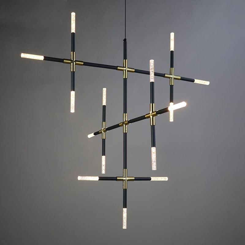 Suspension lumineuse créative à épisser, blanc chaud, lampe combinée DIY