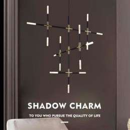 Suspension lumineuse créative à épisser, blanc chaud, lampe combinée DIY