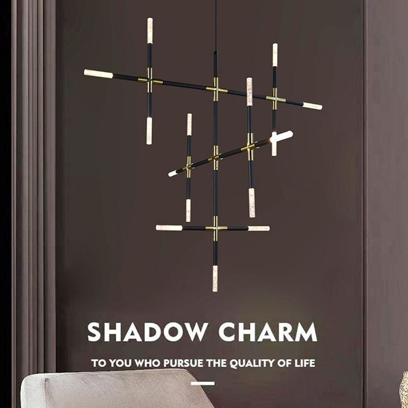 Suspension lumineuse créative à épisser, blanc chaud, lampe combinée DIY