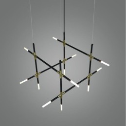 Suspension lumineuse créative à épisser, blanc chaud, lampe combinée DIY