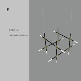 Suspension lumineuse créative à épisser, blanc chaud, lampe combinée DIY