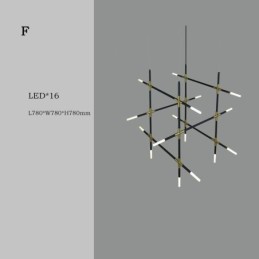 Suspension lumineuse créative à épisser, blanc chaud, lampe combinée DIY