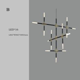 Suspension lumineuse créative à épisser, blanc chaud, lampe combinée DIY