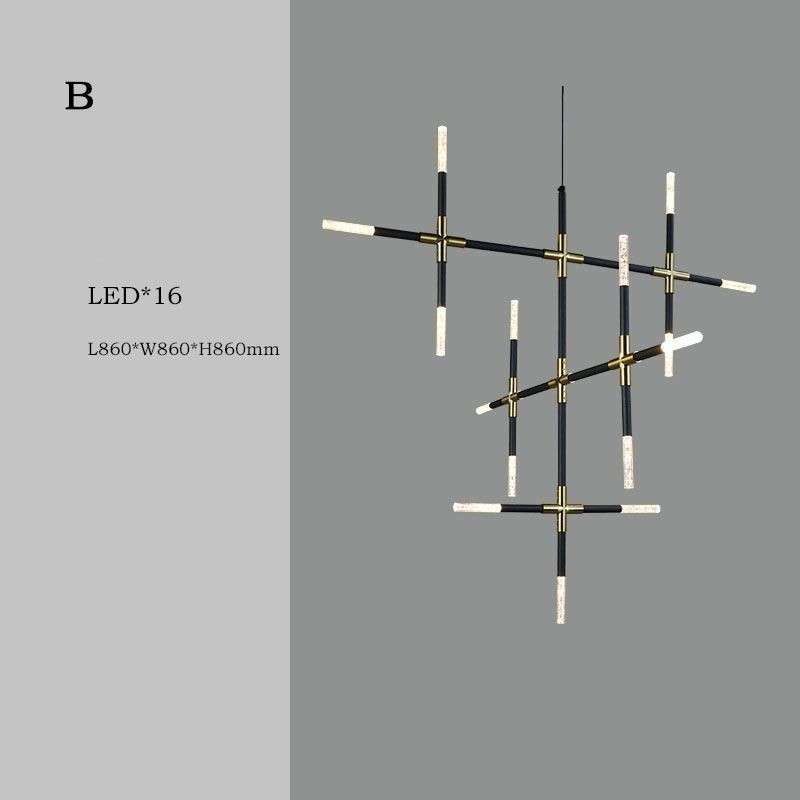 Suspension lumineuse créative à épisser, blanc chaud, lampe combinée DIY