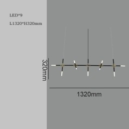 Suspension simple et créative, plafonnier blanc chaud, lampe combinée DIY