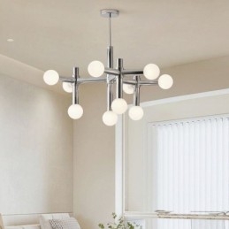 Suspension simple en fer forgé Magic Beans Molecule Plafonnier