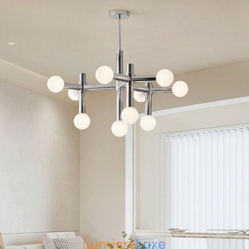 Suspension simple en fer forgé Magic Beans Molecule Plafonnier