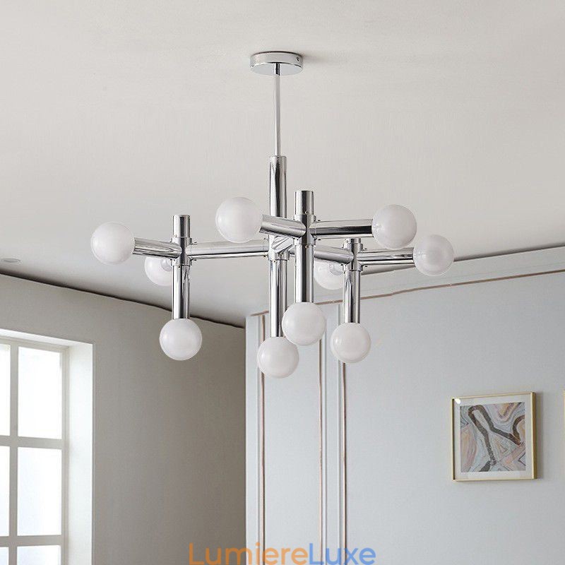 Suspension simple en fer forgé Magic Beans Molecule Plafonnier