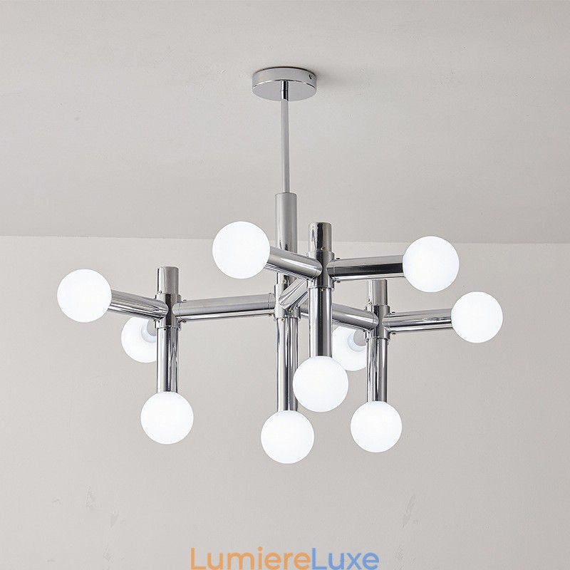 Suspension simple en fer forgé Magic Beans Molecule Plafonnier