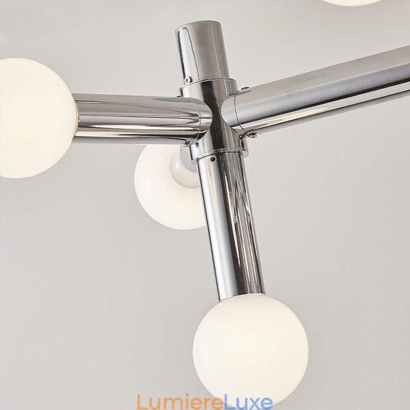 Suspension simple en fer forgé Magic Beans Molecule Plafonnier