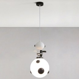 Suspension minimaliste en fer forgé Moon Landing Petit plafonnier