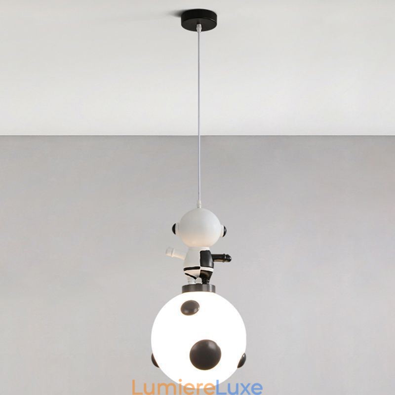 Suspension minimaliste en fer forgé Moon Landing Petit plafonnier