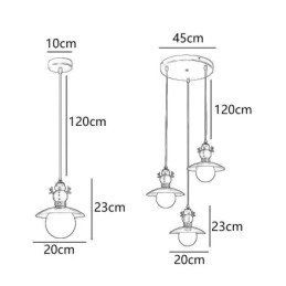 Suspension moderne simple G9 en fer forgé et résine, style bonhomme de neige