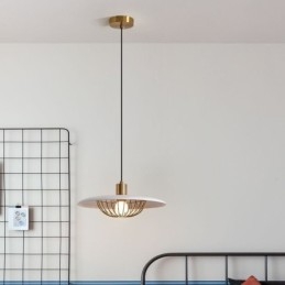 Suspension nordique en fer forgé, plafonnier créatif à disque
