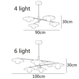 Suspension nordique créative G9 en fer forgé avec disque