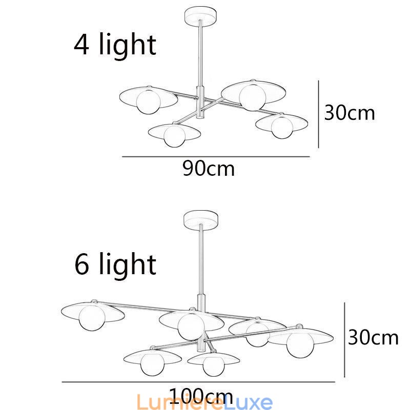 Suspension nordique créative G9 en fer forgé avec disque