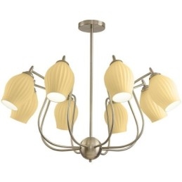 Suspension nordique créative en fer forgé et nickel sable, luminaire décoratif de plafond en forme d'étamine florale