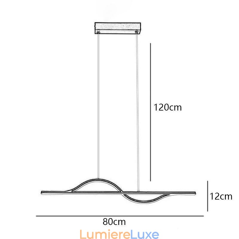 Lampe suspendue élégante en aluminium Art Wave