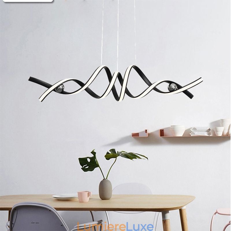 Suspension minimaliste en aluminium Art Plafonnier spirale minimaliste