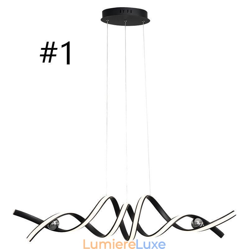 Suspension minimaliste en aluminium Art Plafonnier spirale minimaliste