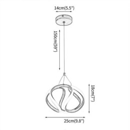 Suspension en aluminium Art Petit plafonnier citrouille
