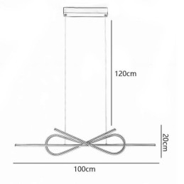 Suspension simple en aluminium avec nœud artistique