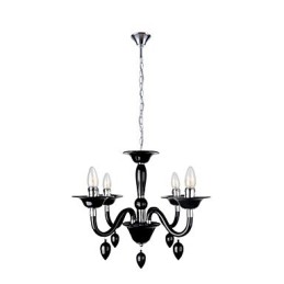 Lustre noir moderne à 4 lumières