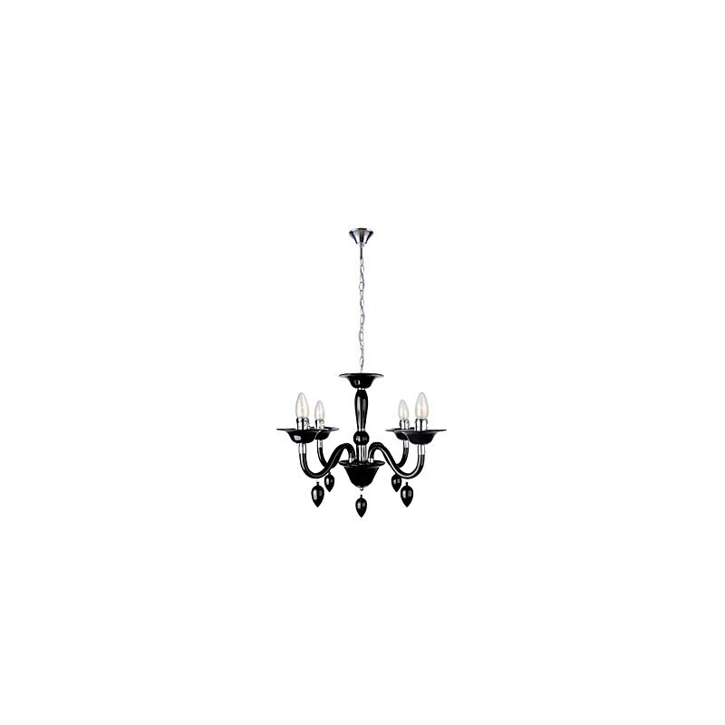 Lustre noir moderne à 4 lumières