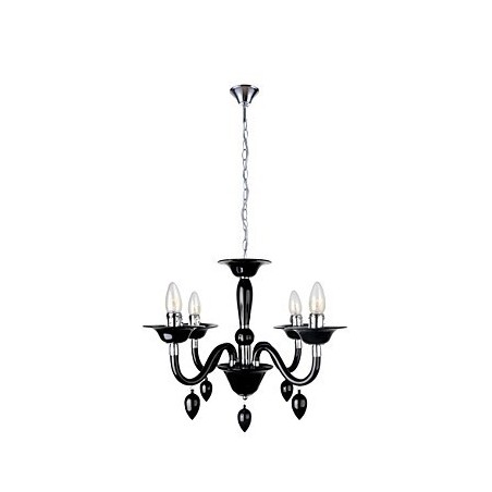 Lustre noir moderne à 4 lumières Lustre noir moderne à 4 lumières