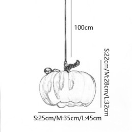 Suspension citrouille rétro japonaise, plafonniers créatifs