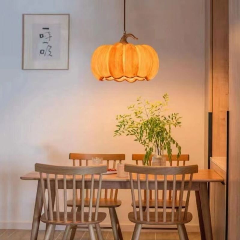 Suspension citrouille créative, plafonnier rétro japonais