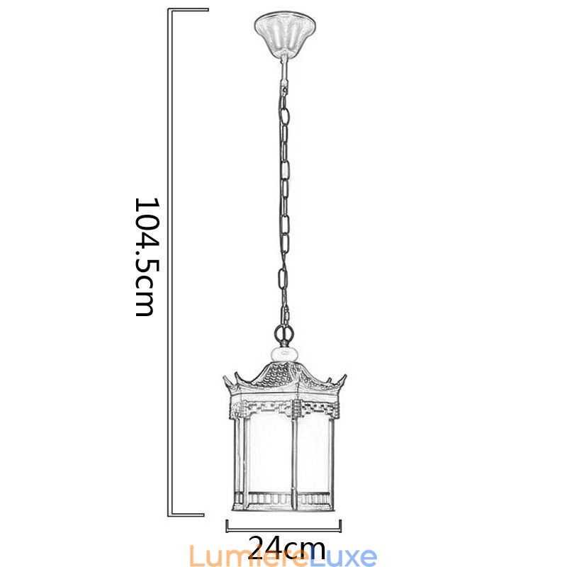 Suspension d'extérieur chinoise étanche hexagonale pour gazebo