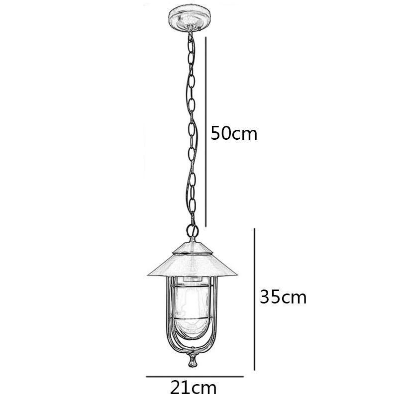 Suspension d'extérieur rétro américaine étanche en forme de cage à oiseaux pour jardin
