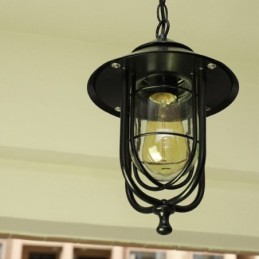 Suspension d'extérieur rétro américaine étanche en forme de cage à oiseaux pour jardin