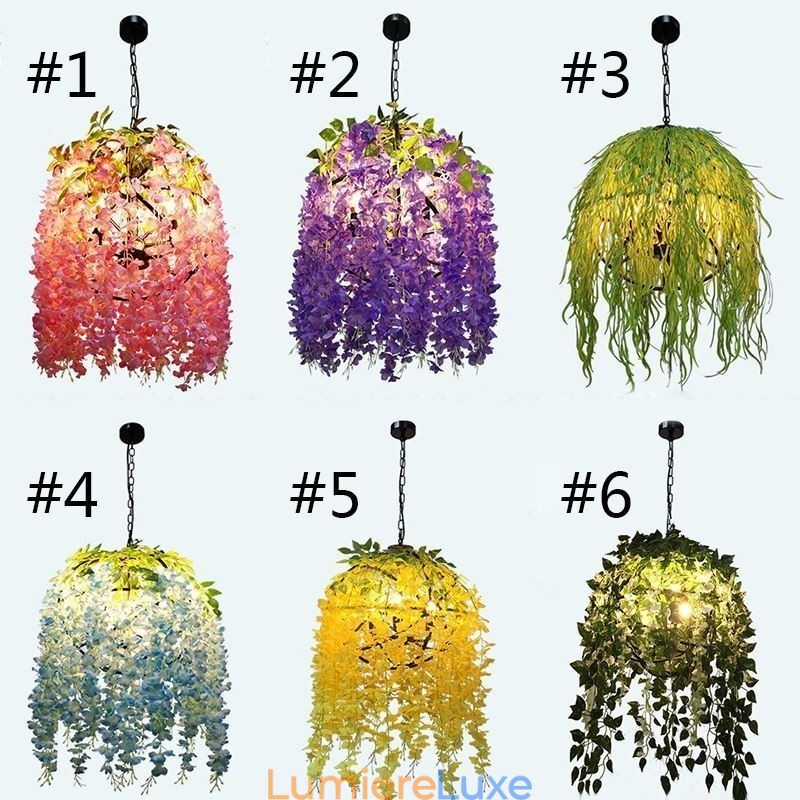 Lustre décoratif de style industriel moderne pour plantes