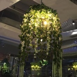 Lustre décoratif de style industriel moderne pour plantes
