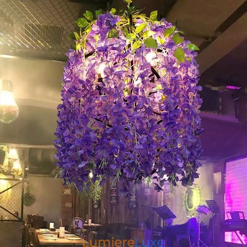 Lustre décoratif de style industriel moderne pour plantes