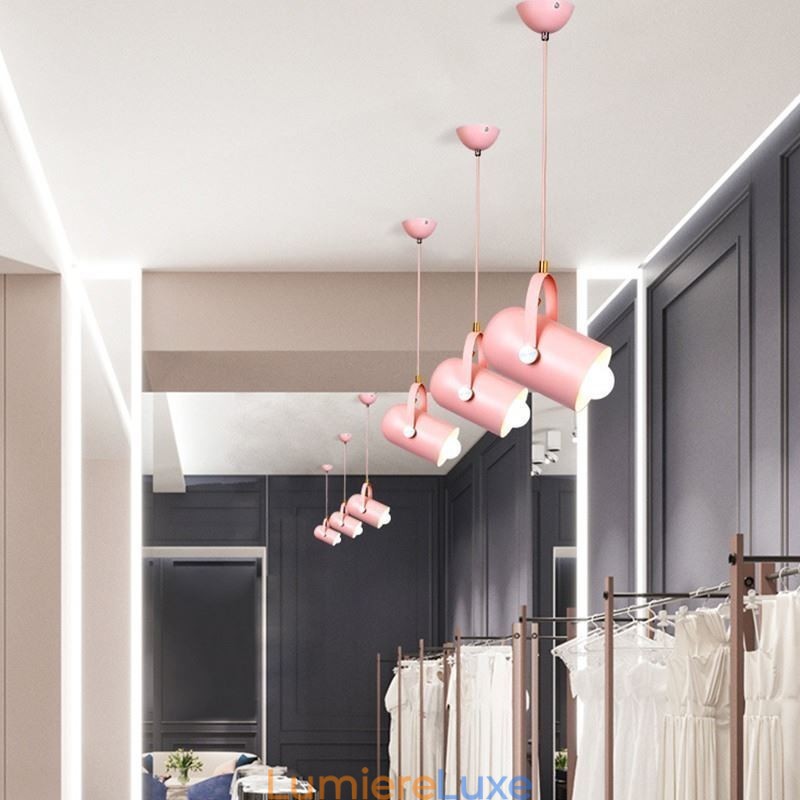 Lampe suspendue nordique colorée Macaron à tête unique